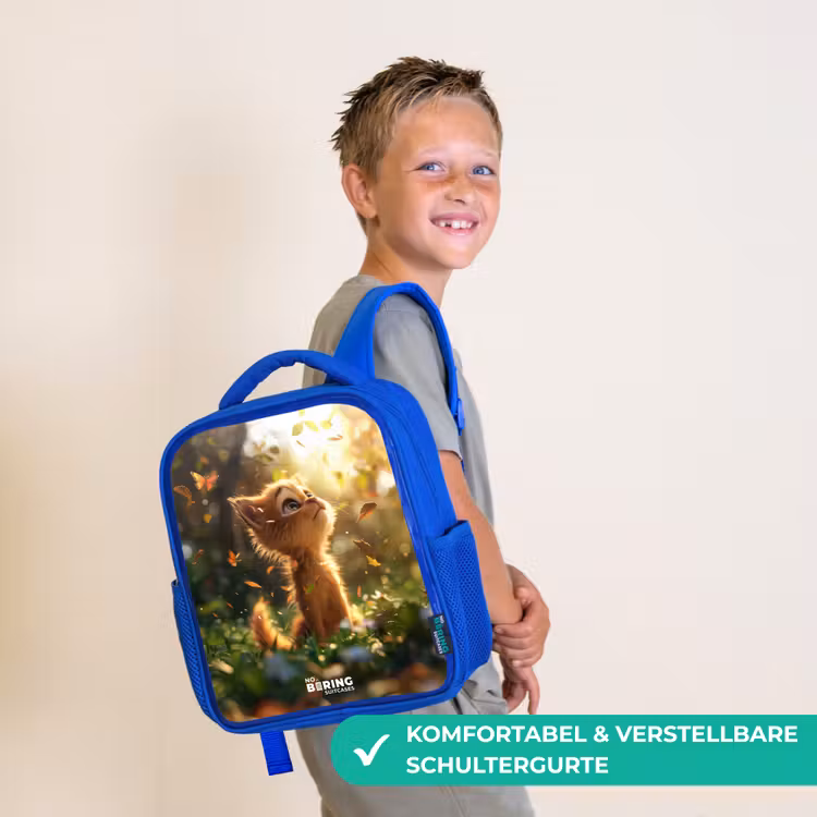 Kinderrucksack - Blau - Henry Herbst Kätzchen — 5