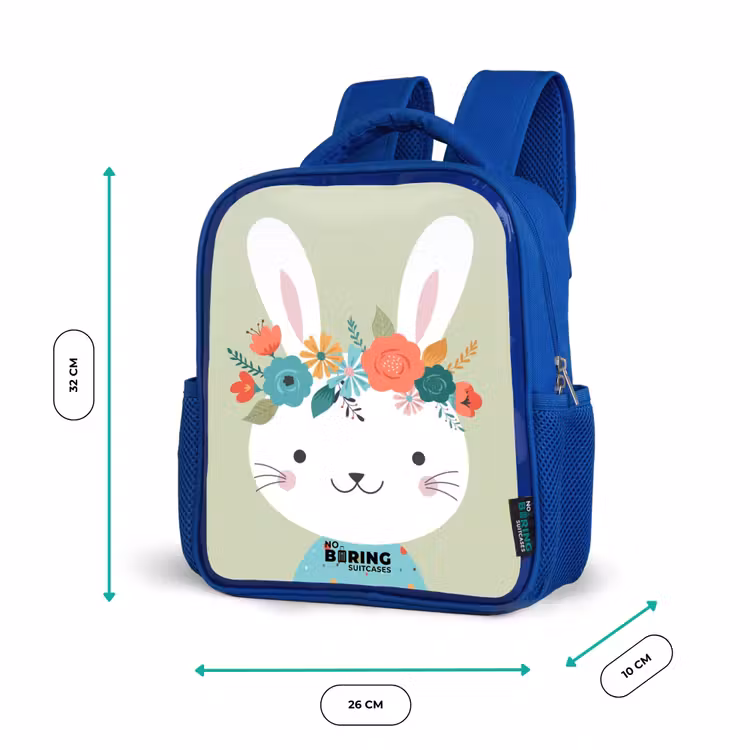 Kinderrucksack - Blau - Hippie-Hase — 6