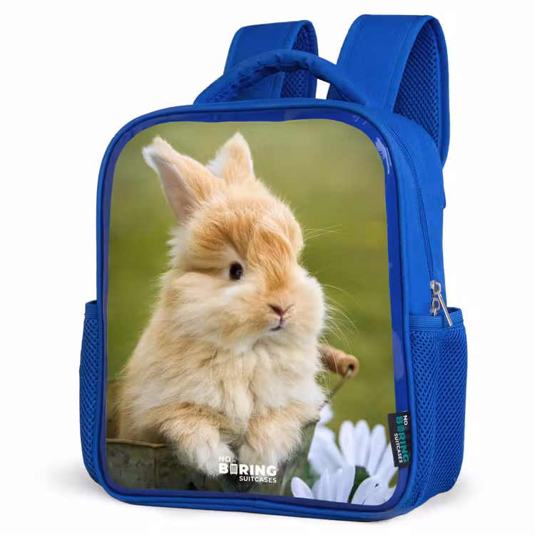 Kinderrucksack - Blau - Kaninchen im Blumentopf — 7