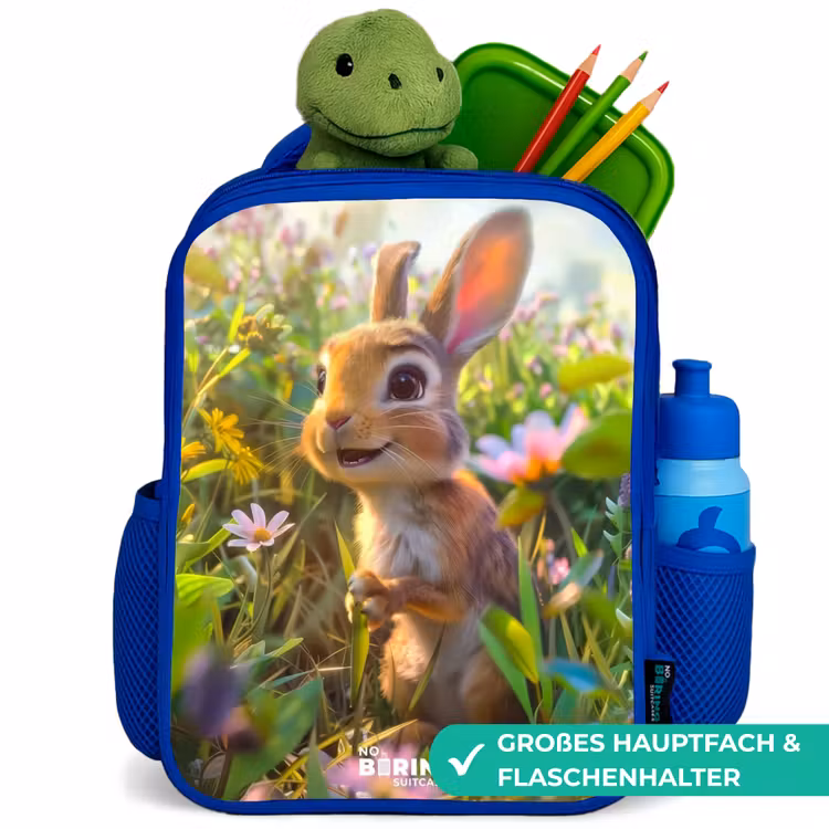 Kinderrucksack - Blau - Kleines Kaninchen — 3