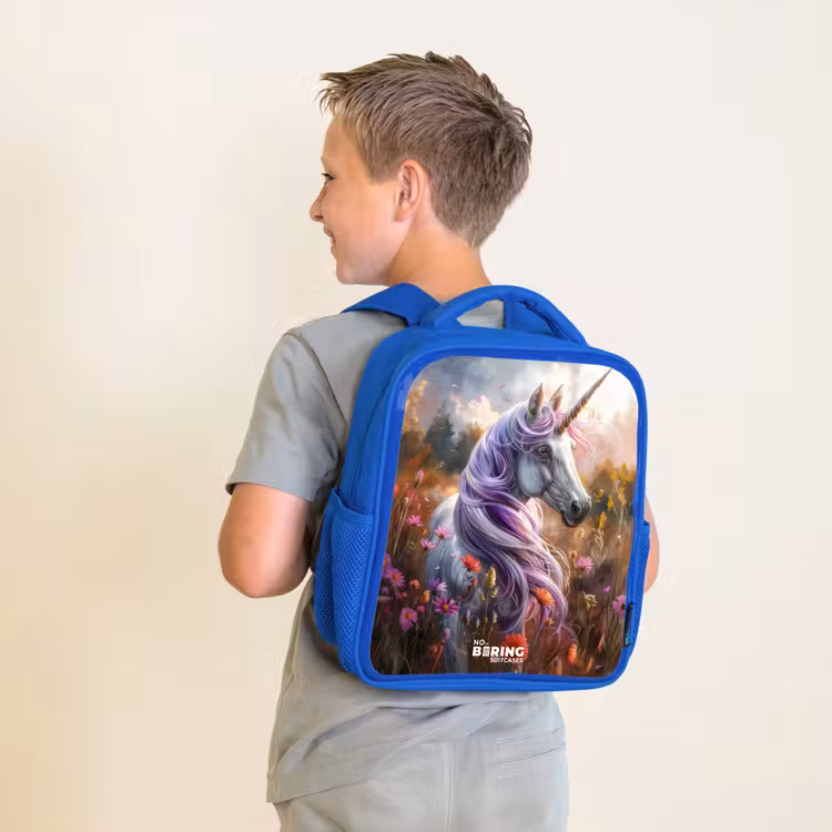 Kinderrucksack - Blau - Lavendelfederhorn — 2