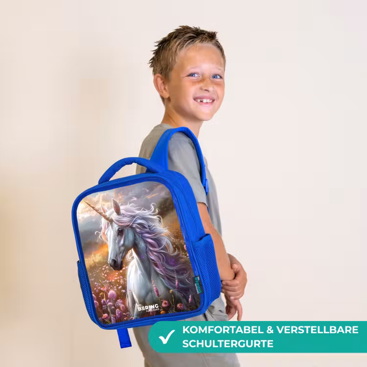 Kinderrucksack - Blau - Pastellfarbene Perle Horn — 5