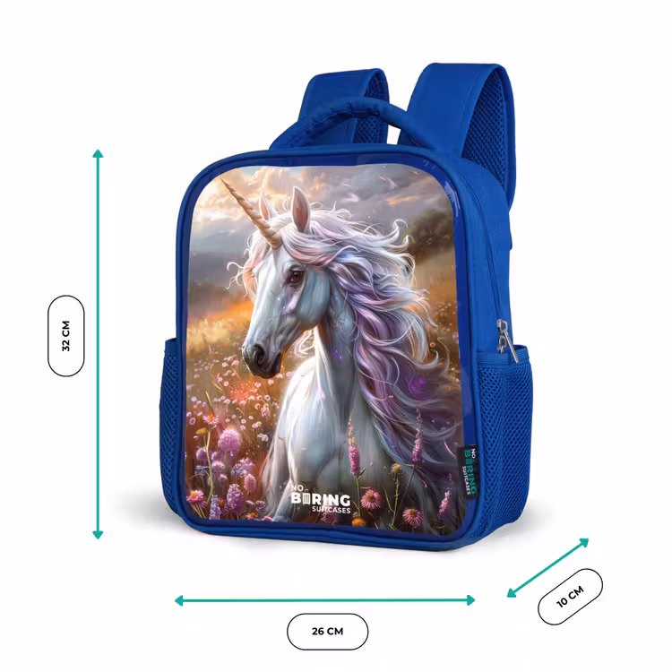 Kinderrucksack - Blau - Pastellfarbene Perle Horn — 6