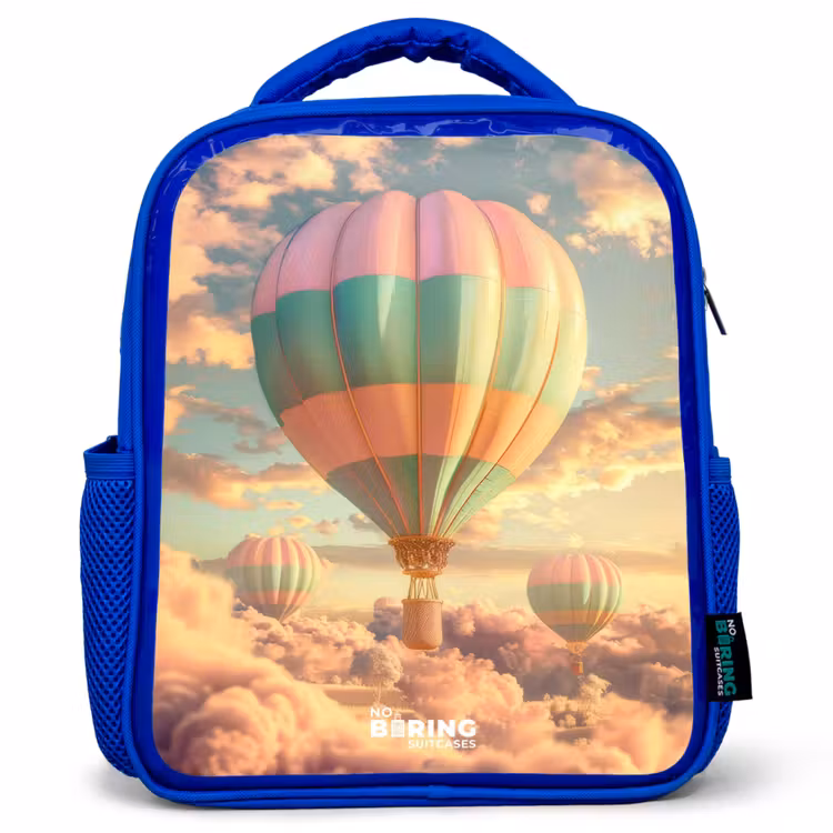 Kinderrucksack - Blau - Pastellfarbener Skyliner — 1