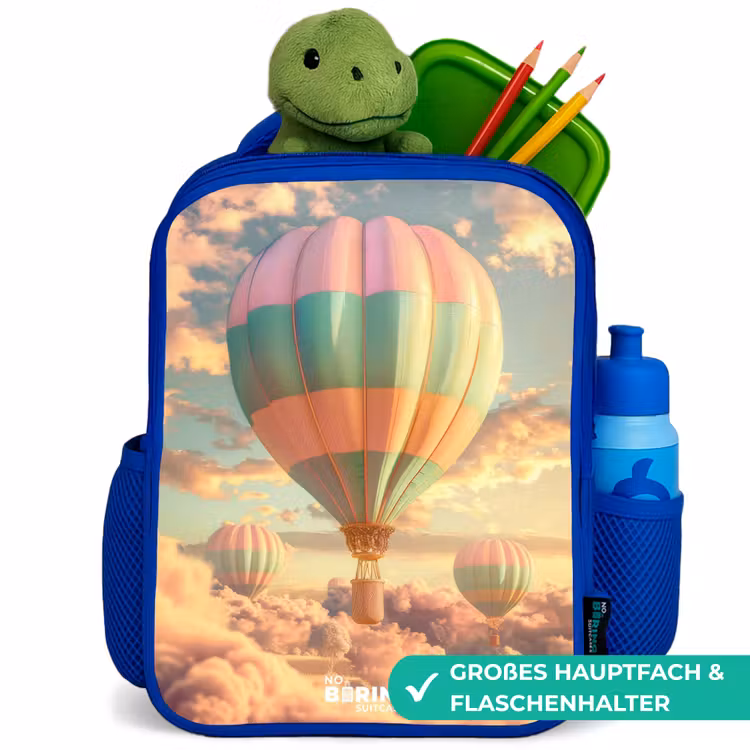 Kinderrucksack - Blau - Pastellfarbener Skyliner — 3