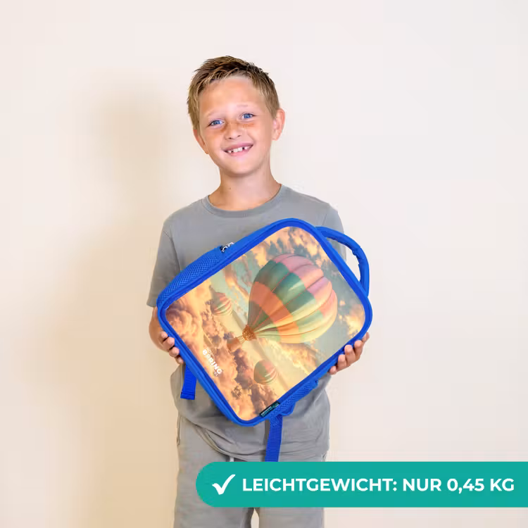Kinderrucksack - Blau - Pastellfarbener Skyliner — 4