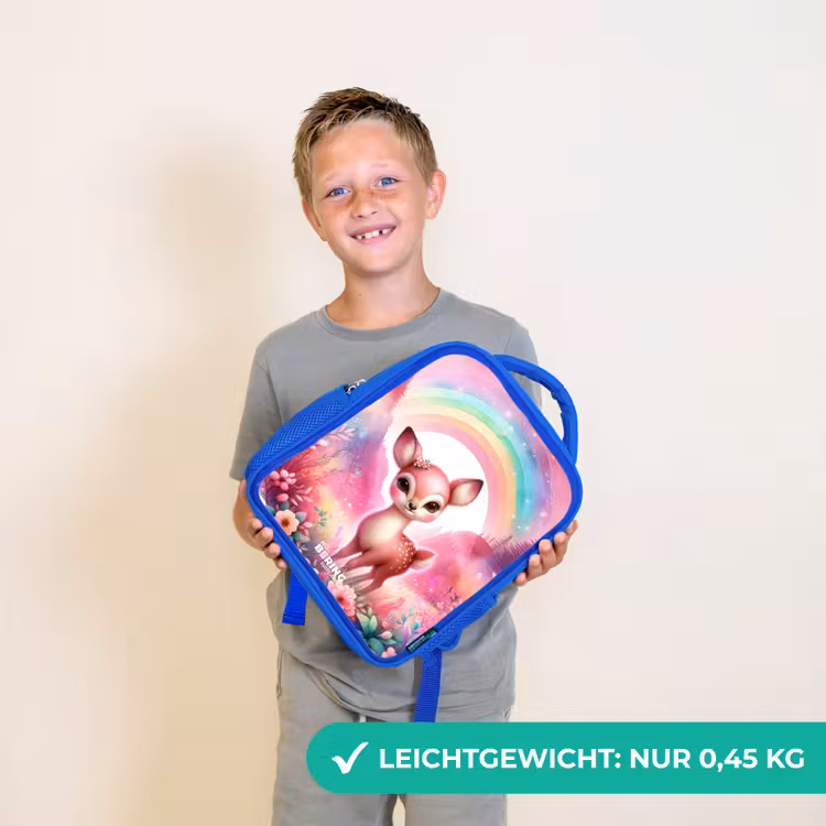 Kinderrucksack - Blau - Rosa Rehbock — 4