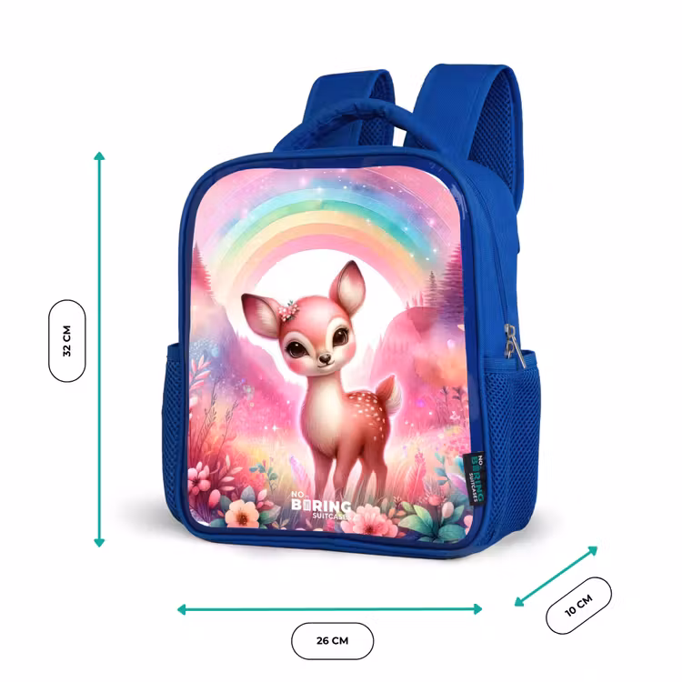 Kinderrucksack - Blau - Rosa Rehbock — 6