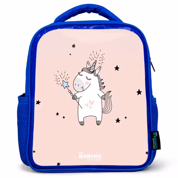 Kinderrucksack - Blau - Signiertes Einhorn mit Zauberstab — 1