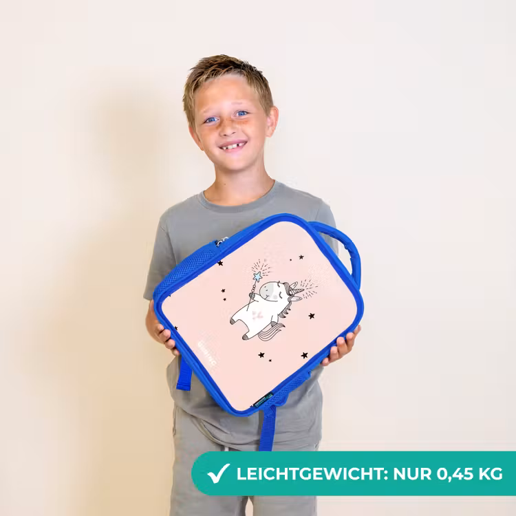 Kinderrucksack - Blau - Signiertes Einhorn mit Zauberstab — 4