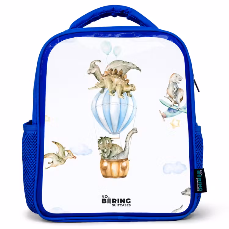 Kinderrucksack - Blau - Wandernde Dinosaurier — 1