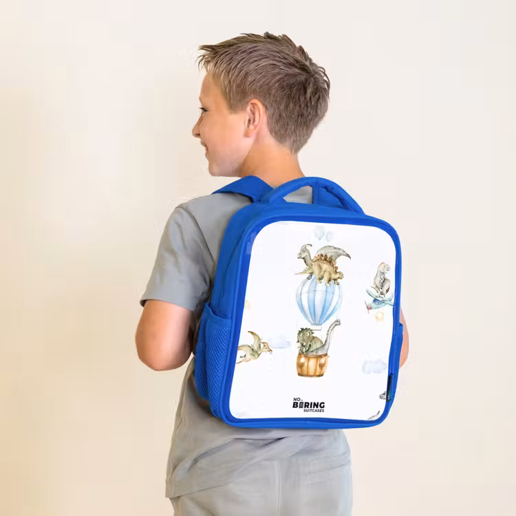 Kinderrucksack - Blau - Wandernde Dinosaurier — 2