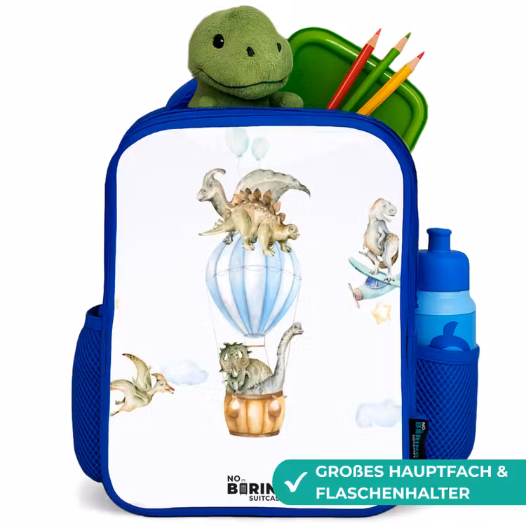 Kinderrucksack - Blau - Wandernde Dinosaurier — 3