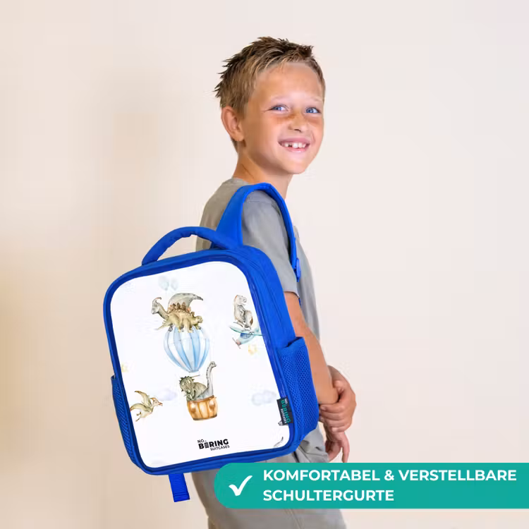 Kinderrucksack - Blau - Wandernde Dinosaurier — 5
