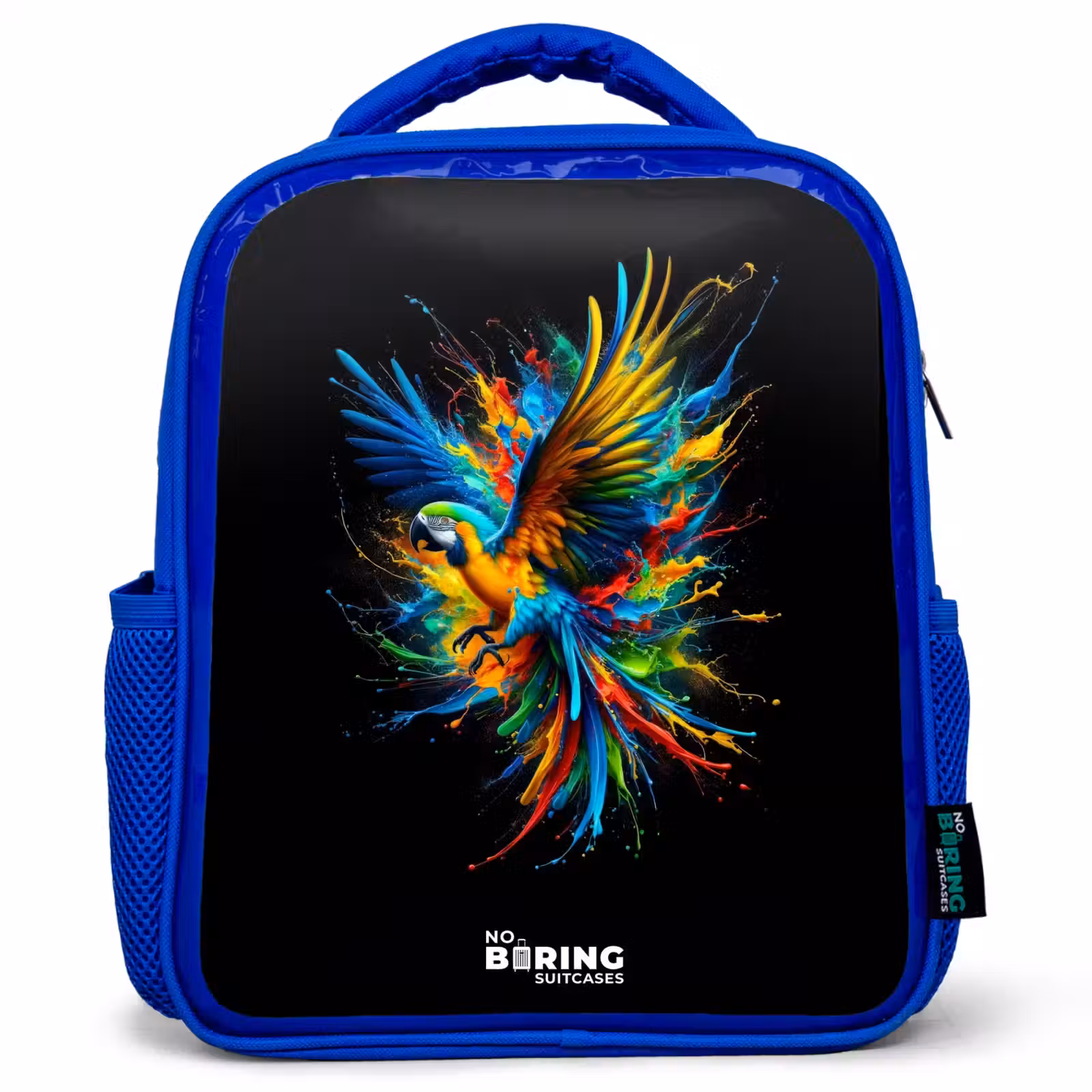 Kinderrucksack - Blau - Bunter Papagei — 1