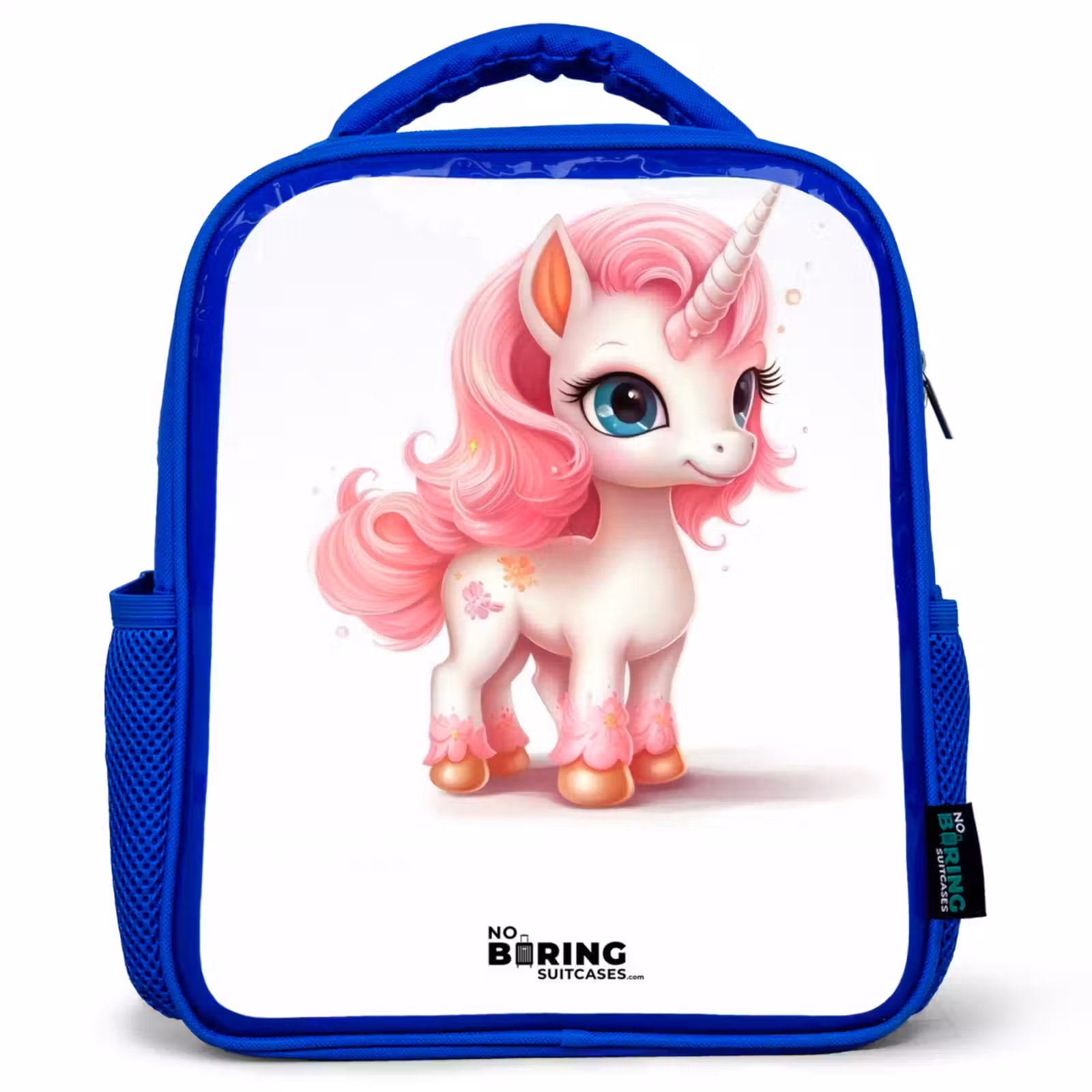 Kinderrucksack - Blau - Einhorn mit rosa Mähne — 1