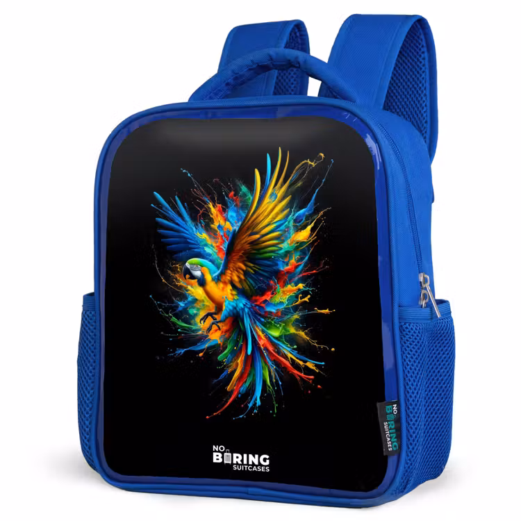Kinderrucksack - Blau - Bunter Papagei — 7