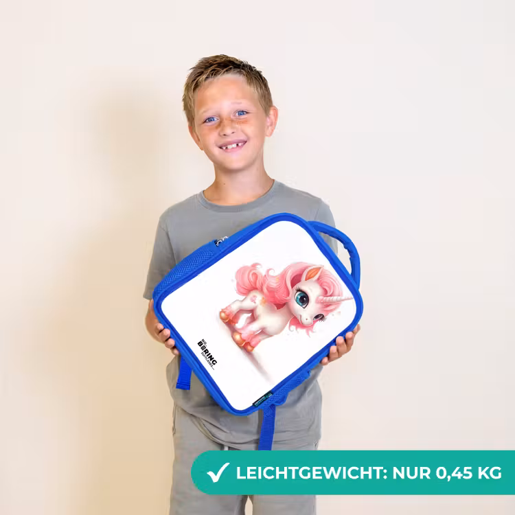 Kinderrucksack - Blau - Einhorn mit rosa Mähne — 4