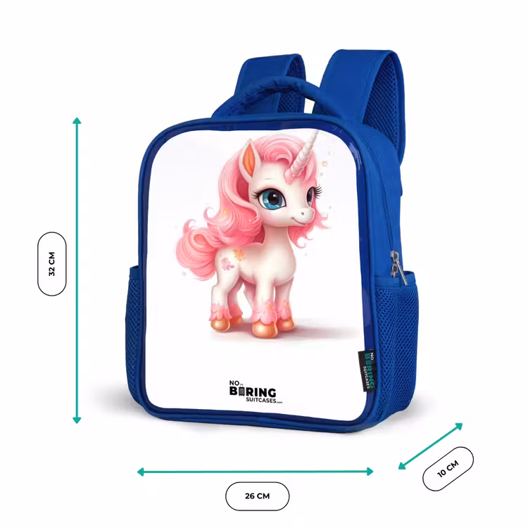 Kinderrucksack - Blau - Einhorn mit rosa Mähne — 6