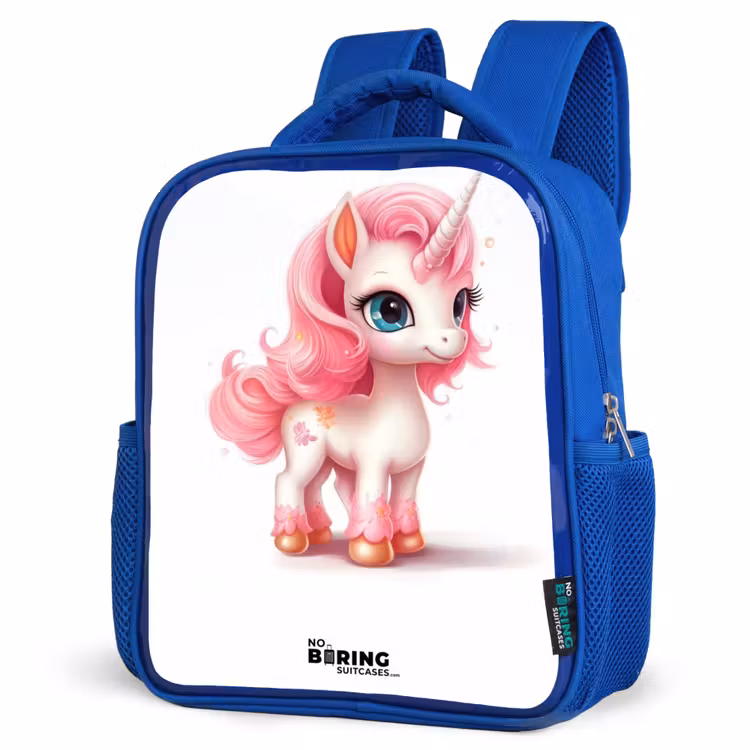 Kinderrucksack - Blau - Einhorn mit rosa Mähne — 7
