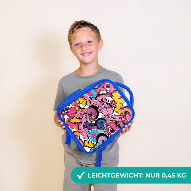 Kinderrucksack - Blau - Girly Graffiti — 4