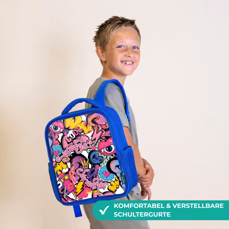 Kinderrucksack - Blau - Girly Graffiti — 5