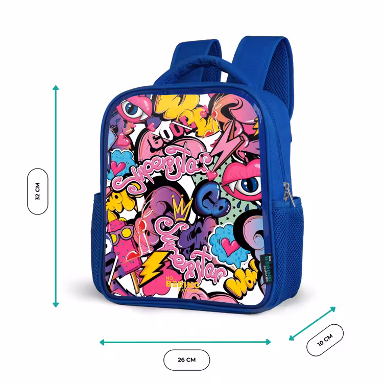 Kinderrucksack - Blau - Girly Graffiti — 6