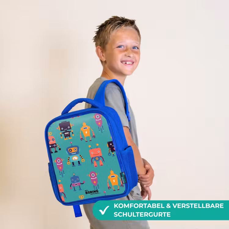 Kinderrucksack - Blau - Robo-Rave — 5