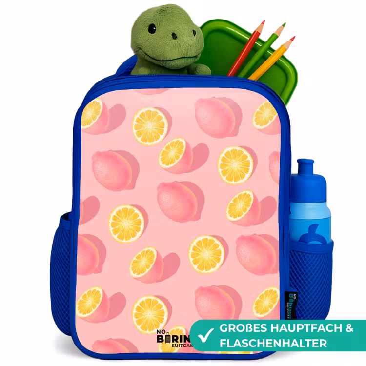 Kinderrucksack - Blau - Rosa Limoncello — 3