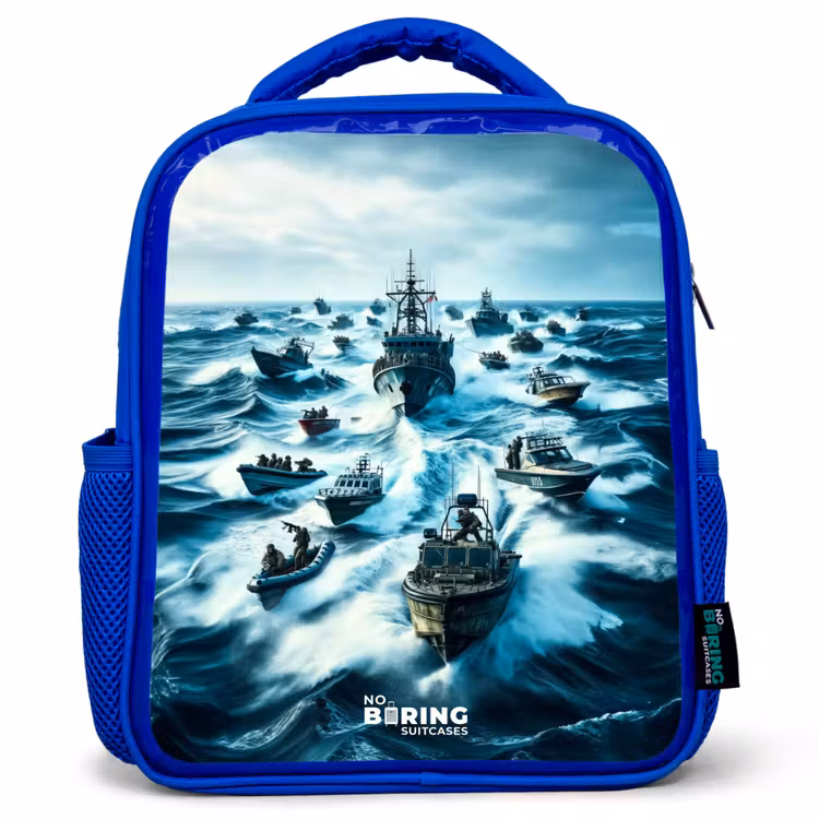 Kinderrucksack - Blau - Schiffe auf dem Meer — 1