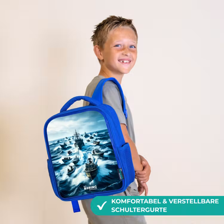 Kinderrucksack - Blau - Schiffe auf dem Meer — 5