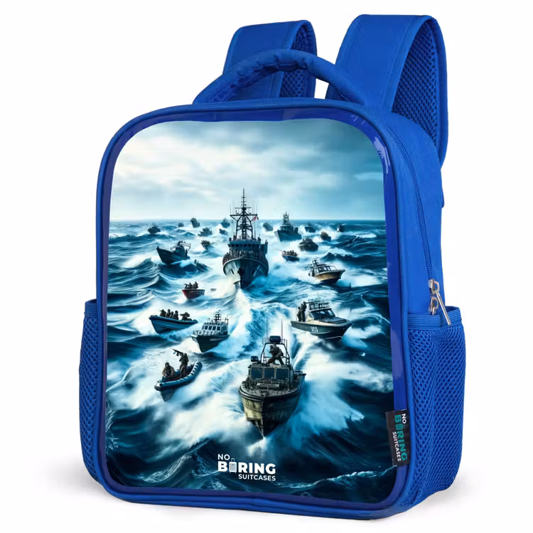 Kinderrucksack - Blau - Schiffe auf dem Meer — 7