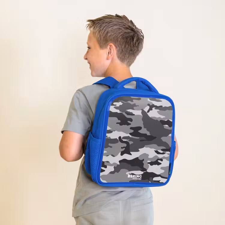 Kinderrucksack - Blau - Tarnfarbe grau — 2