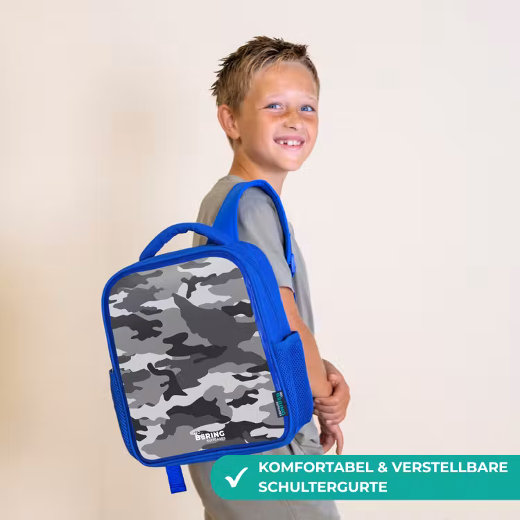 Kinderrucksack - Blau - Tarnfarbe grau — 5