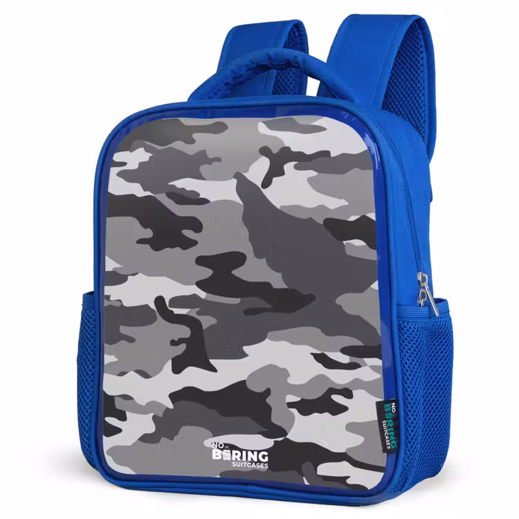 Kinderrucksack - Blau - Tarnfarbe grau — 7