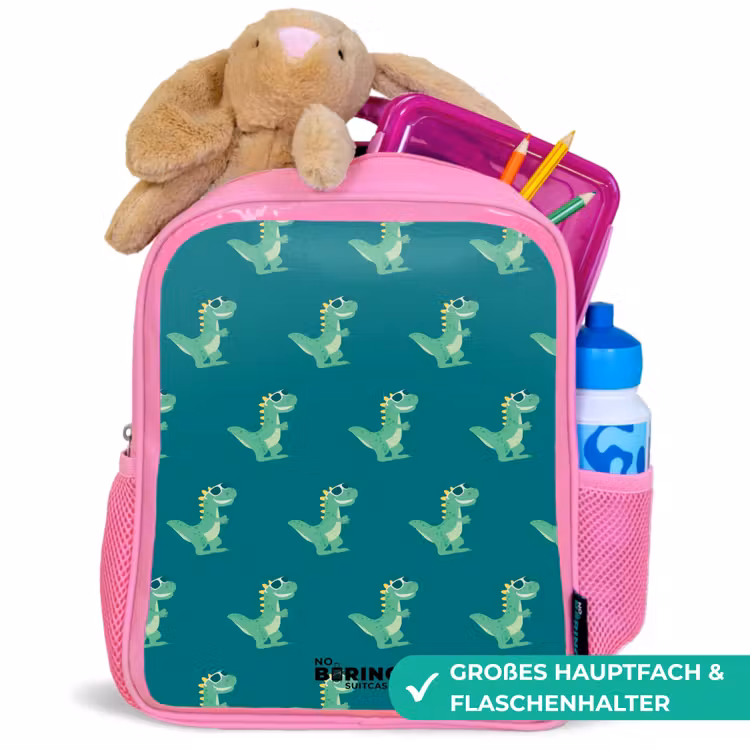 Rucksack Kind - Rosa - Angaben zum Tyranosaurus — 3
