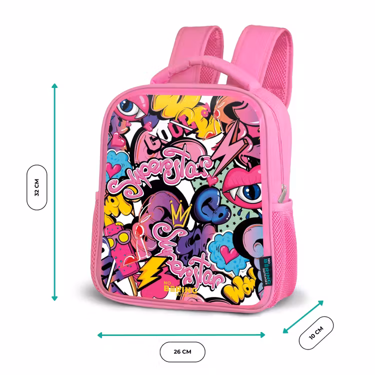 Rucksack Kind - Rosa - Girly Graffiti — 2