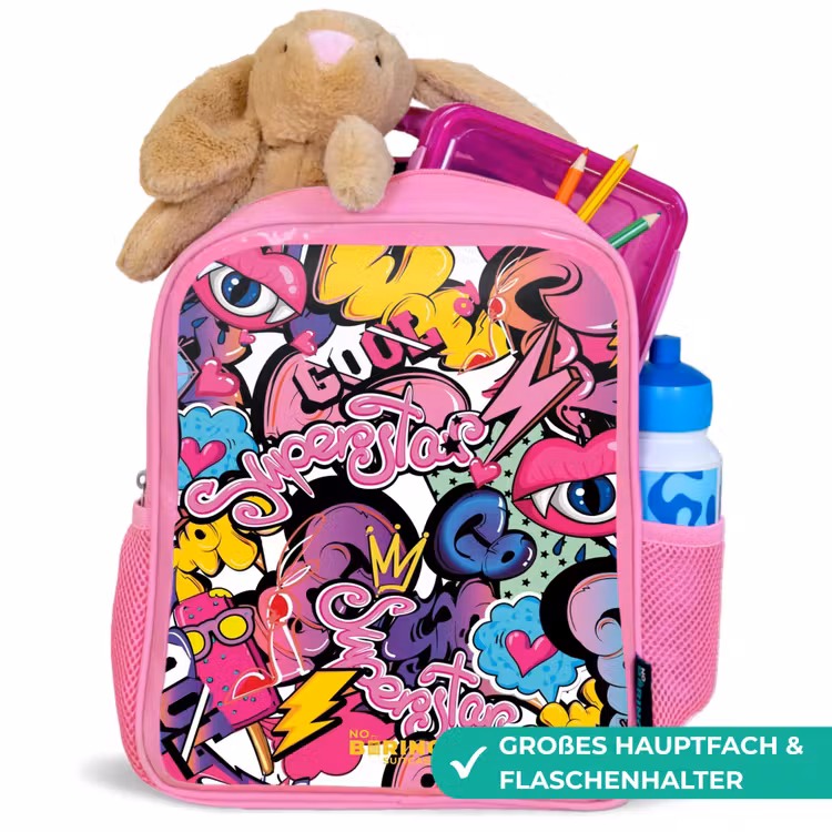 Rucksack Kind - Rosa - Girly Graffiti — 3