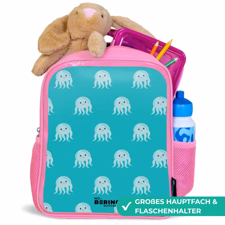 Rucksack Kind - Rosa - Niedliche Qualle — 3