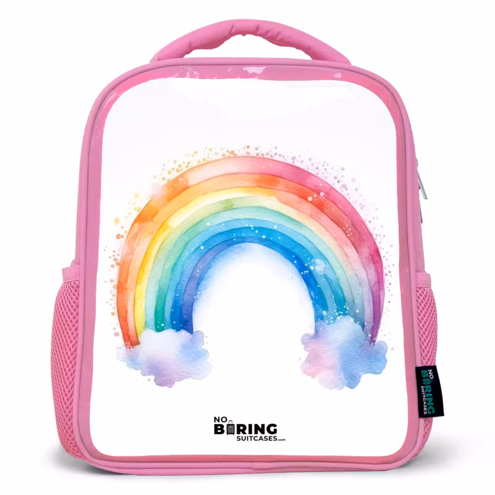 Rucksack Kind - Rosa - Aquarell Regenbogen — 1