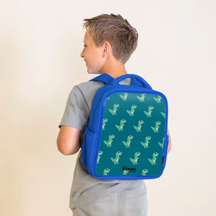 Kinderrucksack - Blau - Angaben zum Tyranosaurus — 2
