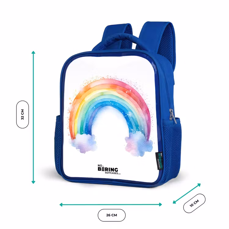 Kinderrucksack - Blau - Aquarell Regenbogen — 6