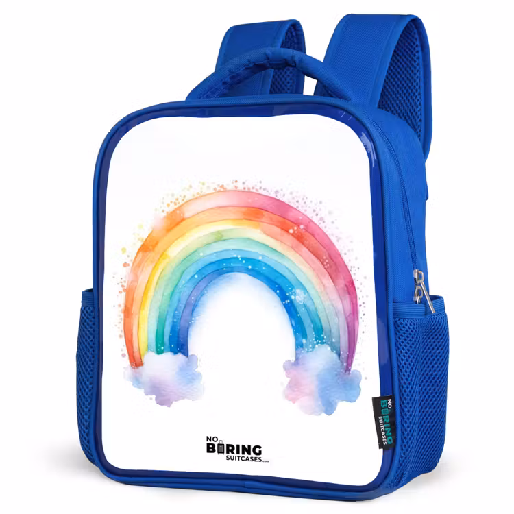 Kinderrucksack - Blau - Aquarell Regenbogen — 7