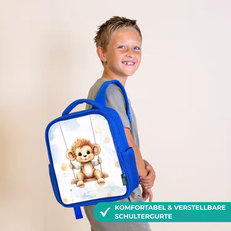 Kinderrucksack - Blau - Axel Affe — 5