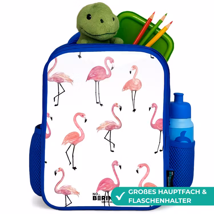 Kinderrucksack - Blau - Flamingo-Party — 3