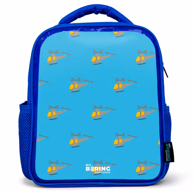 Kinderrucksack - Blau - Hubschrauber-Aufregung — 1
