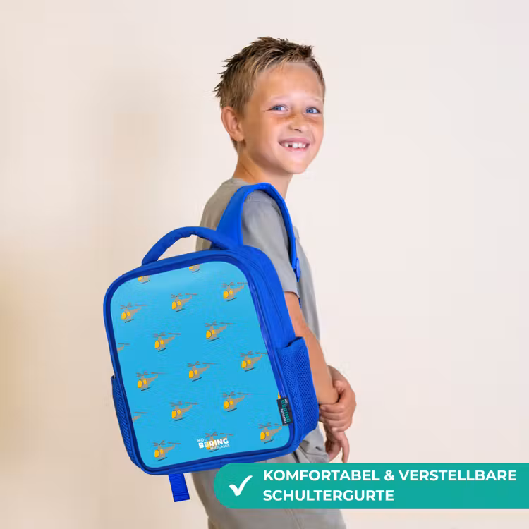Kinderrucksack - Blau - Hubschrauber-Aufregung — 5