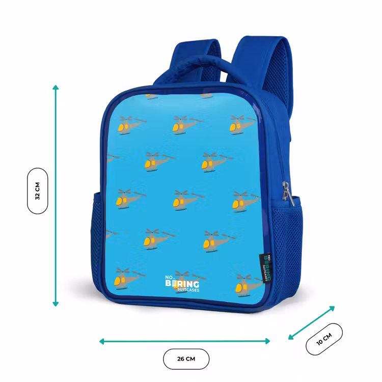 Kinderrucksack - Blau - Hubschrauber-Aufregung — 6