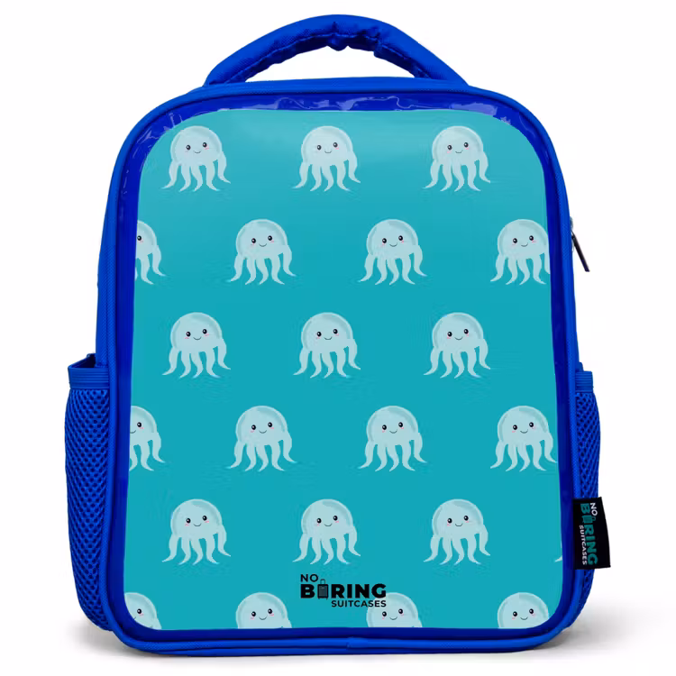 Kinderrucksack - Blau - Niedliche Qualle — 1