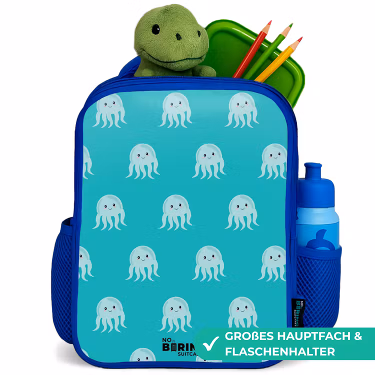 Kinderrucksack - Blau - Niedliche Qualle — 3
